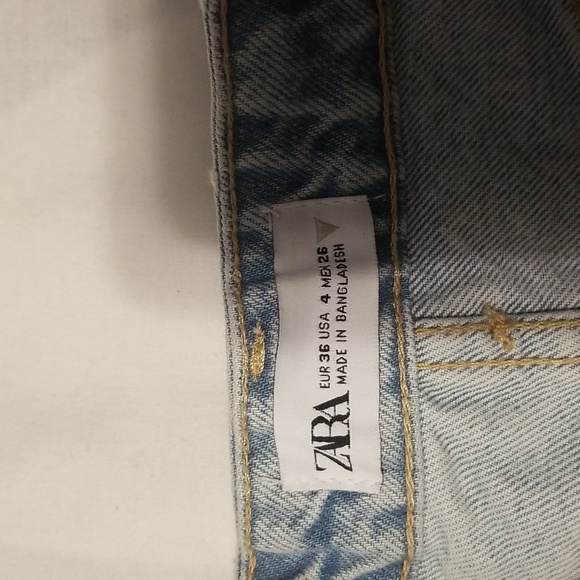 NWT Zara Denim Shorts Women's Size 4 Color Light Blue - Picture 9 of 10